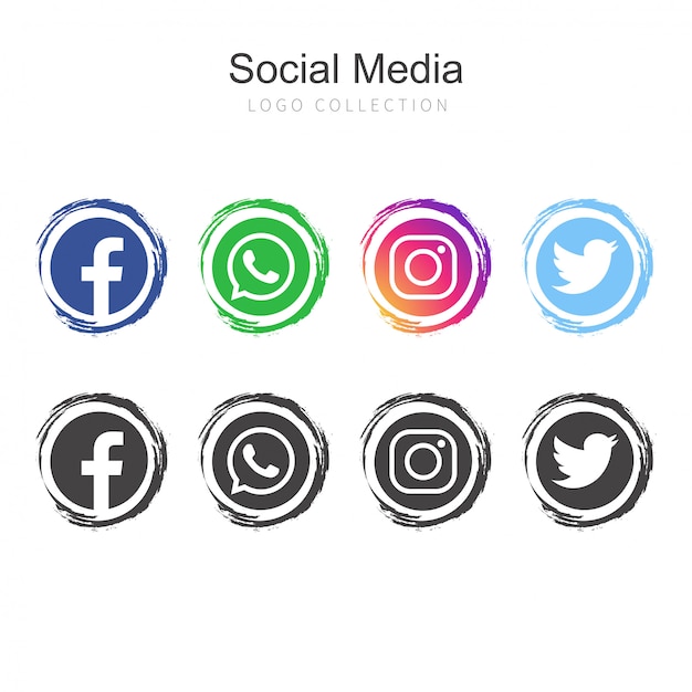 Populaire social media-logoverzameling