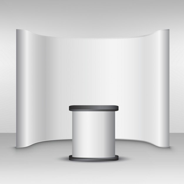 Gratis Vector popup muur mockup