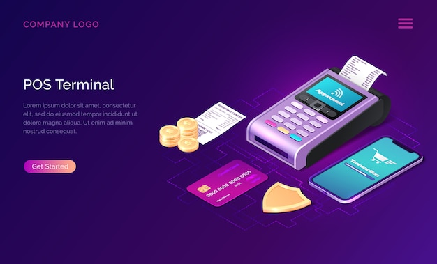 Pos terminal veiligheid website sjabloon