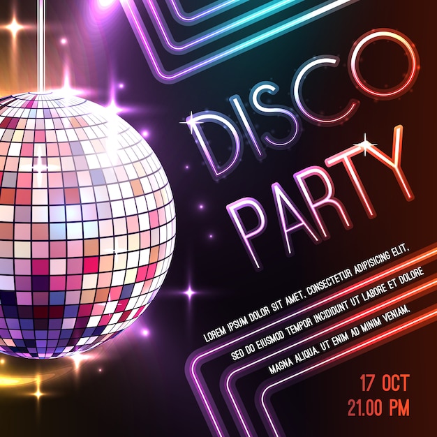Poster van de disco