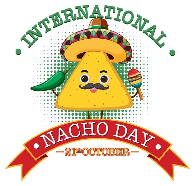 Posterontwerp voor internationale Nacho-dag