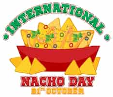 Gratis vector posterontwerp voor internationale nacho-dag