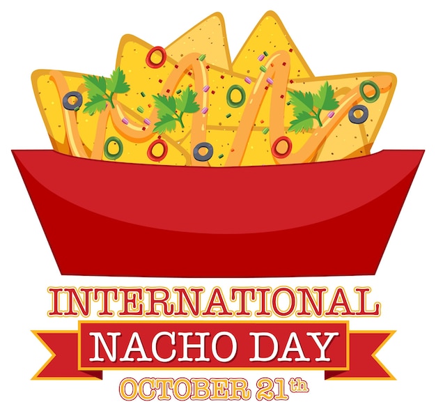 Gratis vector posterontwerp voor internationale nacho-dag