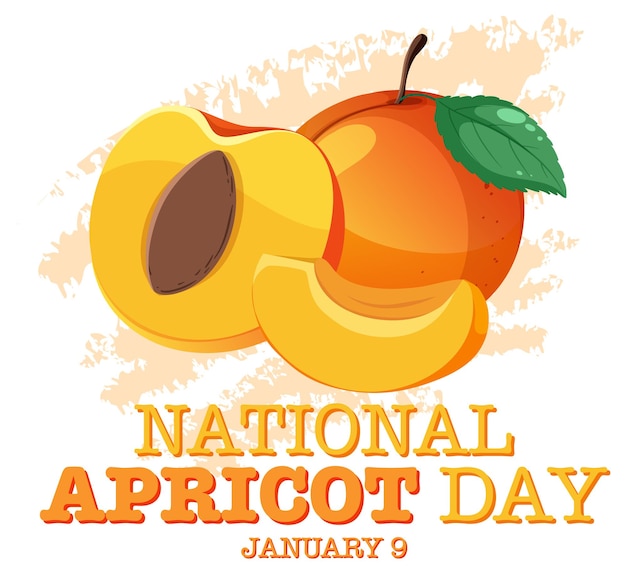 Gratis vector posterontwerp voor nationale abrikozendag