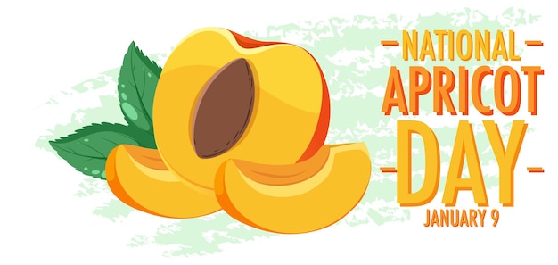 Gratis vector posterontwerp voor nationale abrikozendag