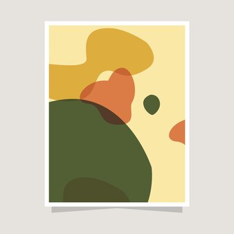 Postersjabloon met abstracte vorm, voor kamerdecoratie 01