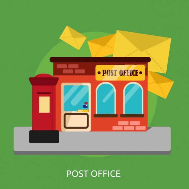 Gratis vector postkantoor achtergrond ontwerp