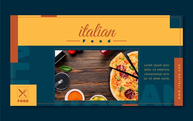 Gratis vector postsjabloon voor sociale media voor traditioneel italiaans restaurant