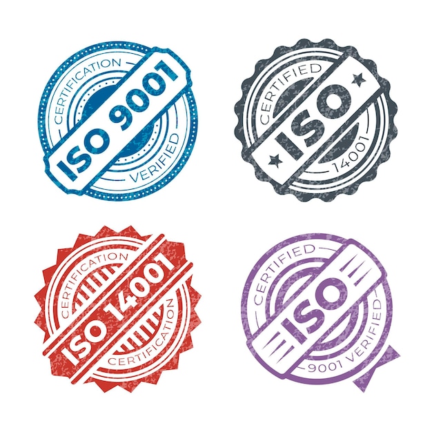 Postzegelverzameling met ISO-certificering