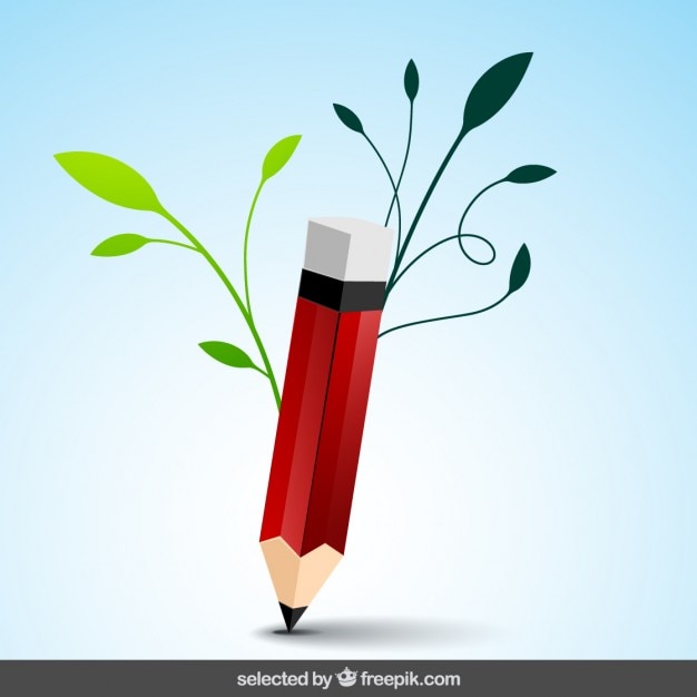 Gratis Vector potlood met ornamenten