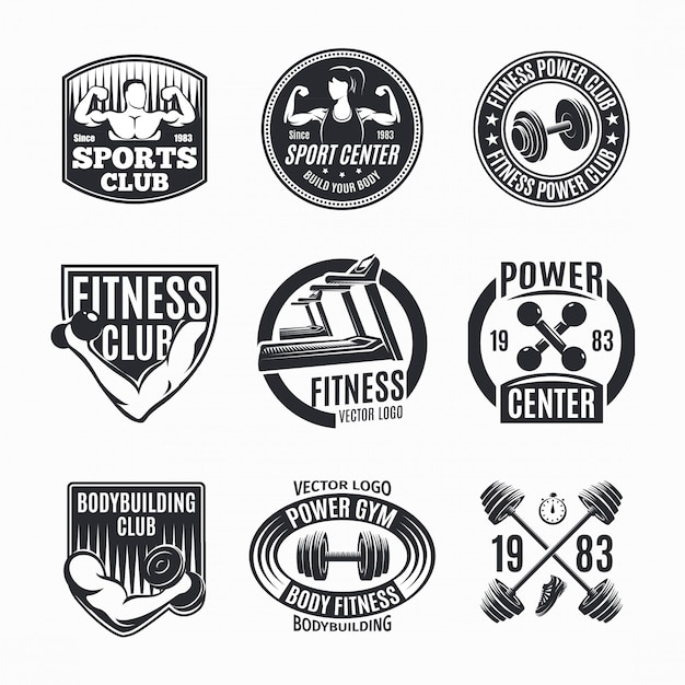 Power Fitness Logo Set