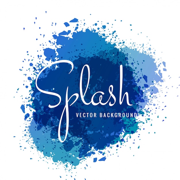 Prachtige blauwe aquarel splash achtergrond