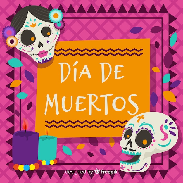 Prachtige dia de muertos achtergrond