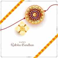 Gratis vector prachtige indiase festival happy raksha bandhan elegante kaart vector