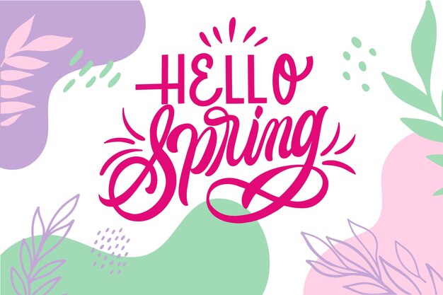 Prachtige lente belettering