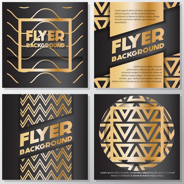 Gratis vector prachtige luxe flyerscollectie