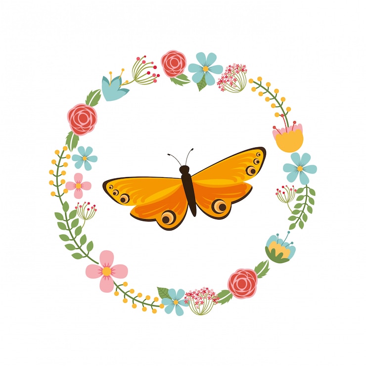 Gratis Vector prachtige vlinderlijst