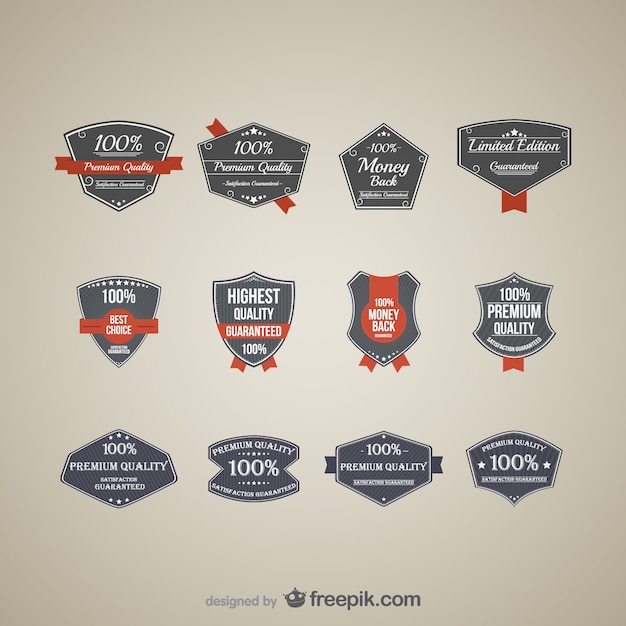 Gratis vector premie vector stickers