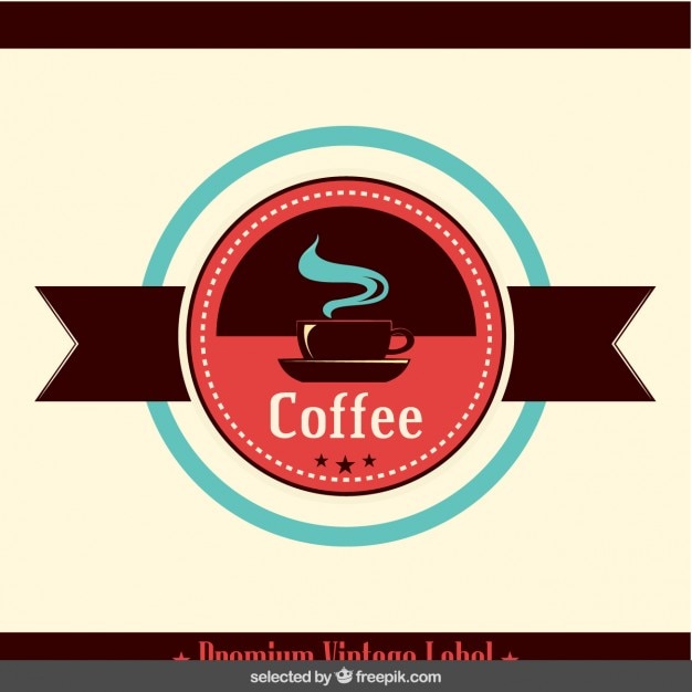 Gratis vector premie vintage koffie label