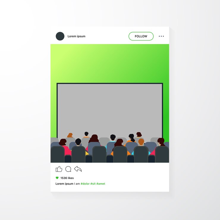 Gratis Vector premiere nacht concept. achteraanzicht van stoelen in bioscoopzaal. rij mensen zitten in de hal op wit scherm, wachtend op het begin van de film
