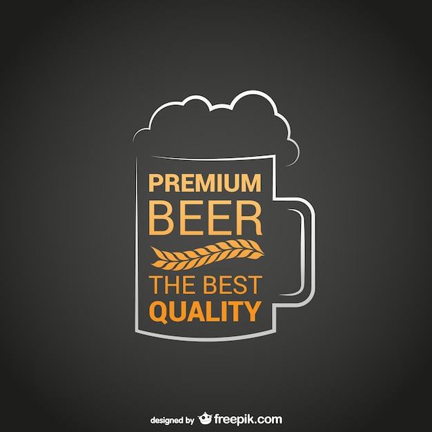 Gratis vector premium bier logo