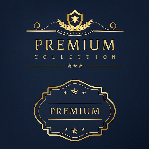 Premium collectie badge ontwerp vector