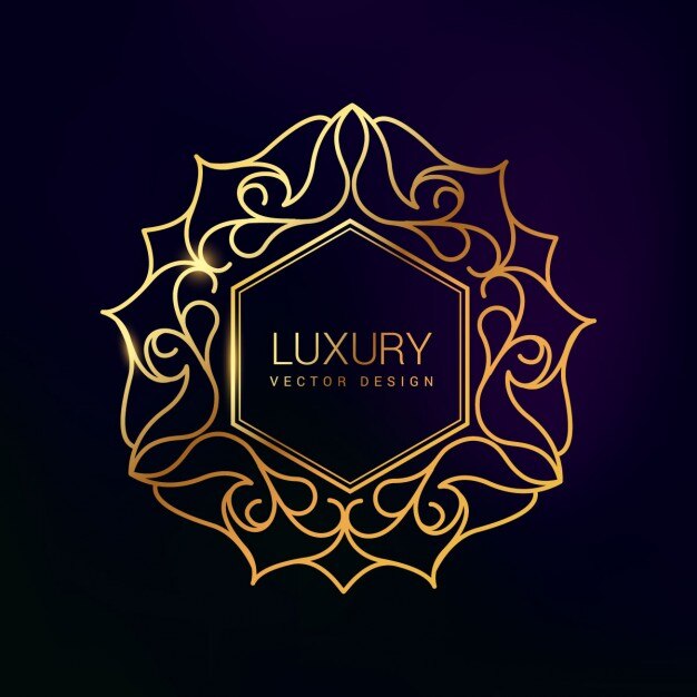 premium gouden bloemen luxe symbool ontwerp