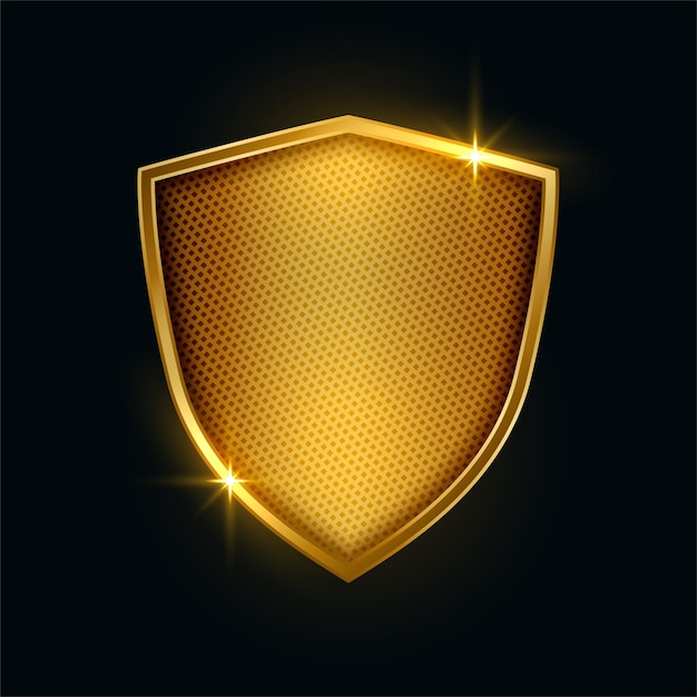Premium gouden metalen beveiligingsschild badge-ontwerp