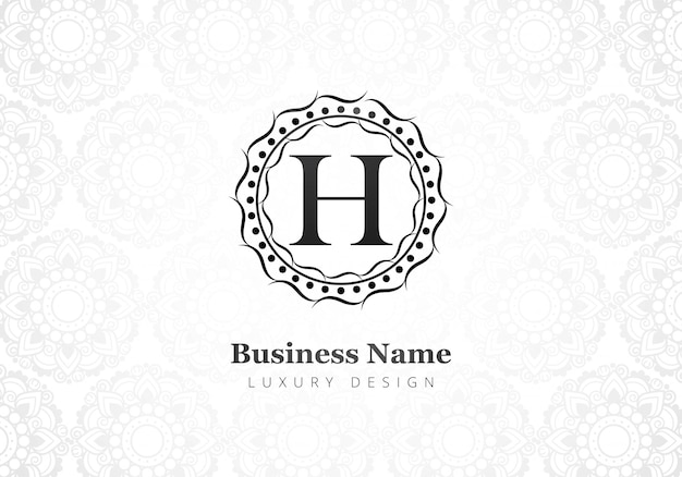 Premium luxe creatief letter H-logo voor bedrijf