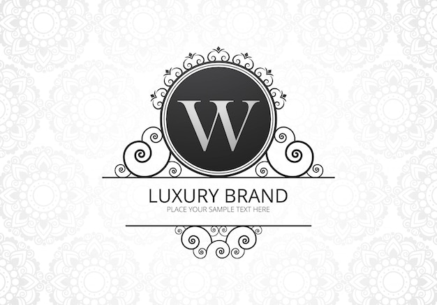 Premium luxe creatief letter W-logo voor bedrijf