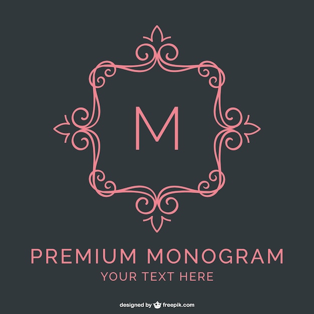 Gratis vector premium monogramsjabloon