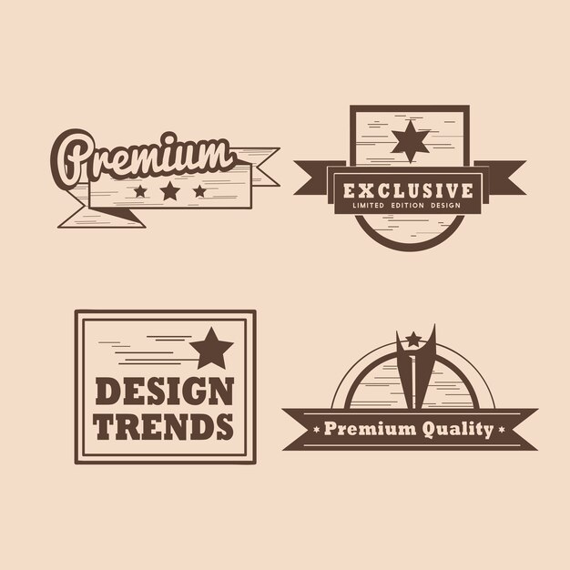 Premiumkwaliteit badge vector set