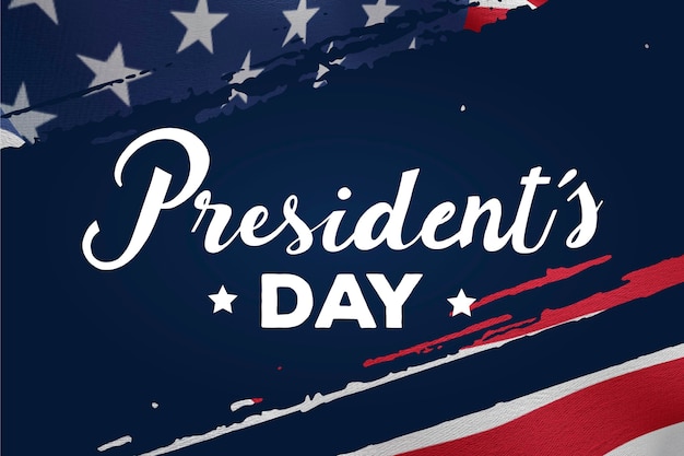 Gratis vector president's day belettering concept