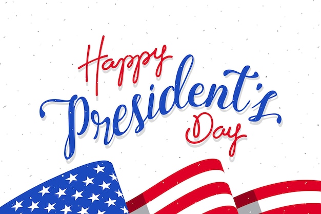 Gratis vector president's day event belettering achtergrond