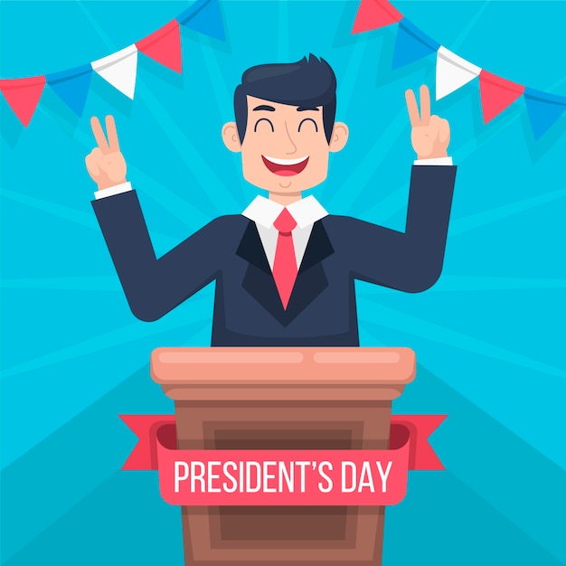 President's day kleurrijke viering