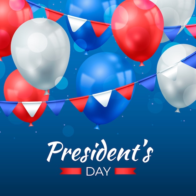 President's day met realistische ballonnen