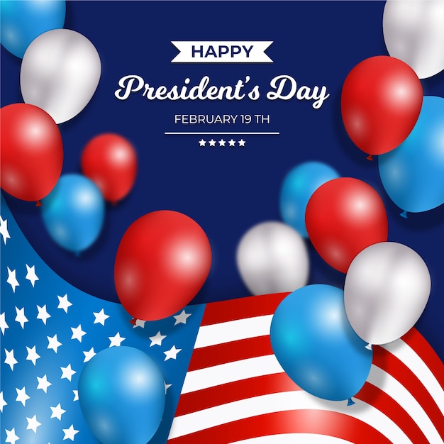 President's day met realistische ballonnen