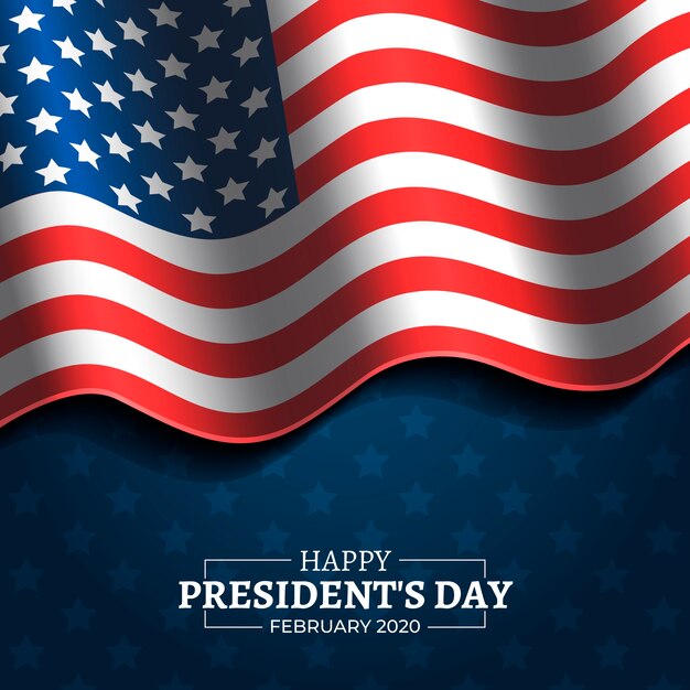 President's day vlag met tekst
