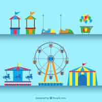 Gratis vector pretpark elementen