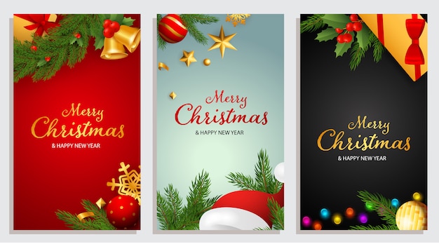 Prettige kerstdagen en gelukkig nieuwjaar ontwerp met jingle bells