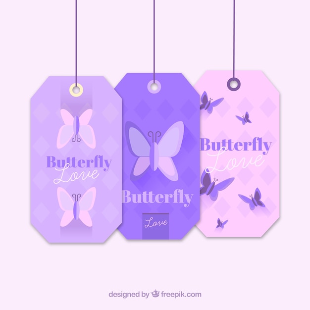 Gratis vector pretty labels in pastel kleuren