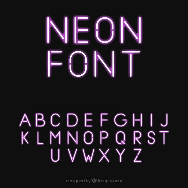 Pretty neon lettertype