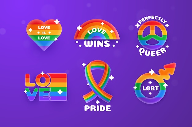 Pride day badges pack