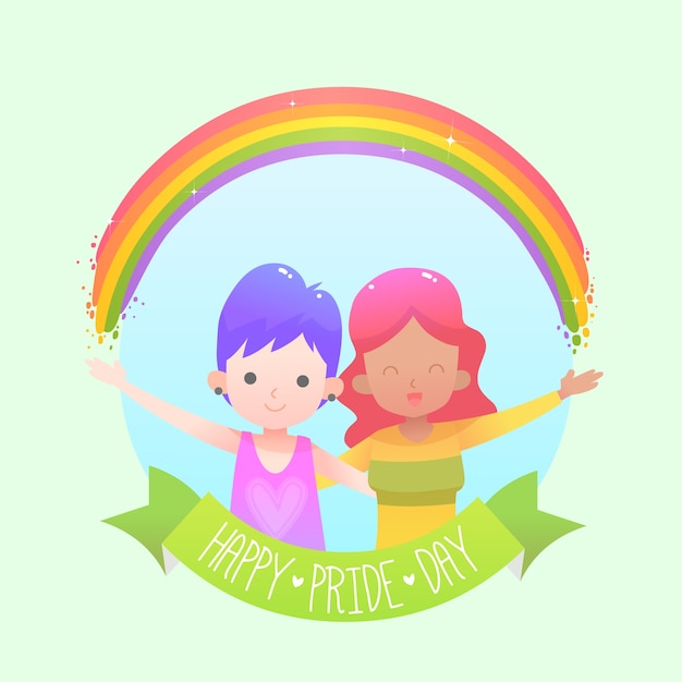 Pride day concept illustratie