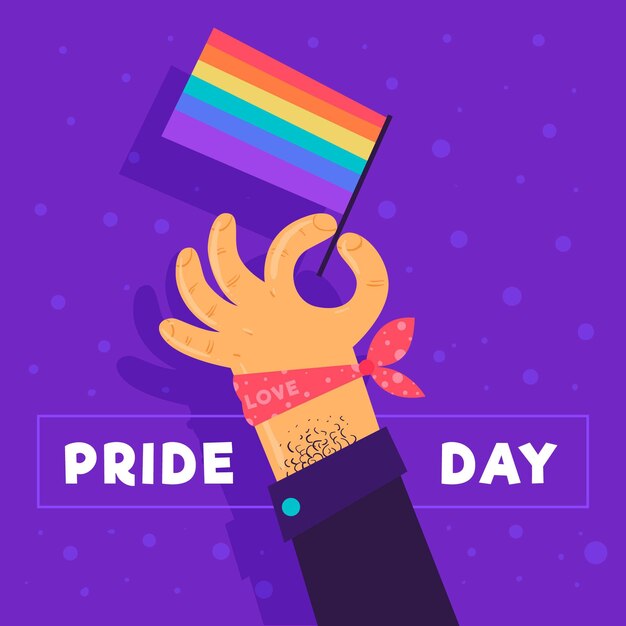 Pride day concept met vlag