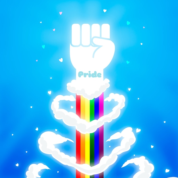 Gratis vector pride day concept