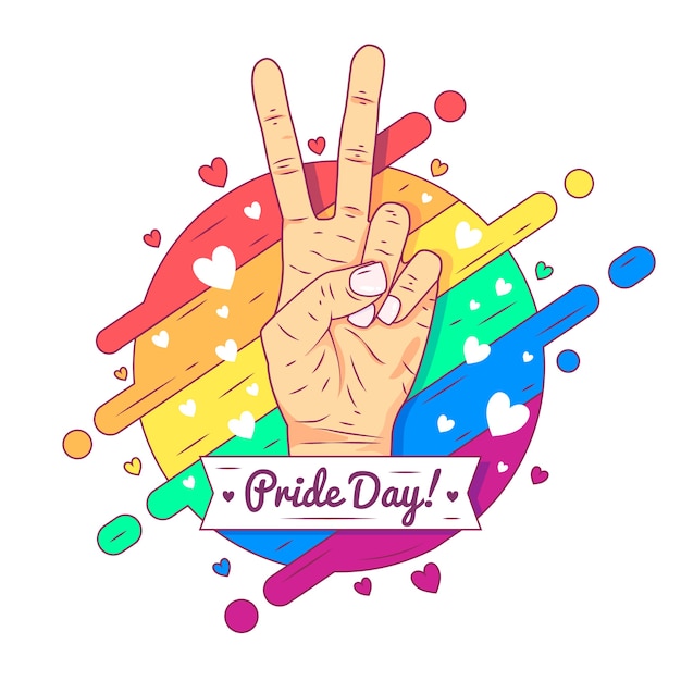 Gratis vector pride day concept