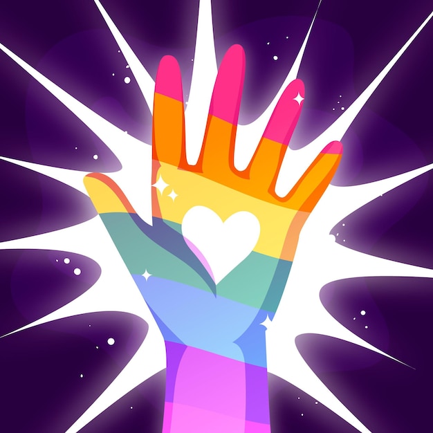 Gratis vector pride day concept