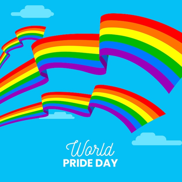 Pride day-evenement met vlag