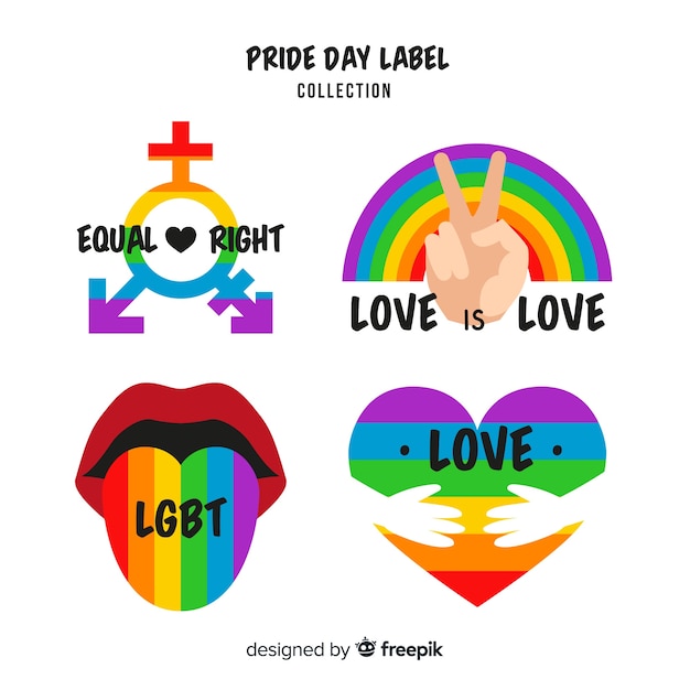 Pride day labels-collectie